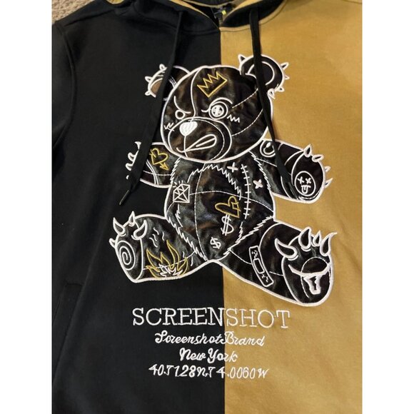 Screenshot Hoodie Mens S Used Pullover New York COLOR BLOCK BEAR FLEECE - Picture 5 of 11